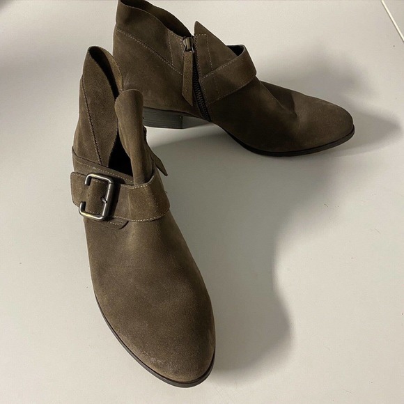 Paul Green Capshaw Bootie Ankle Boot Suede Round Toe Buckle Zip 7.5 UK 1… - Picture 7 of 9